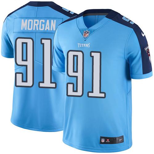 Nike Titans #91 Derrick Morgan Light Blue Men's Stitched NFL Limited Rush Jersey
